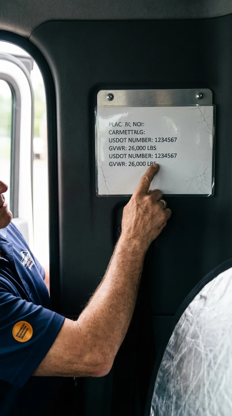 USDOT licensing placard verification in Ogdensburg